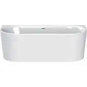 Plieger Ligbad back to wall kansas 155x80x60 cm glanzend wit