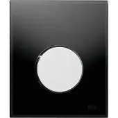 Tece Loop urinoir drukplaat glas zwart toets glans chroom