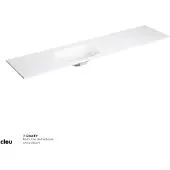 Clou Hammock Wastafelblad Enkele Waskom Links 200cm Compositie 38 Aluite Mat Wit