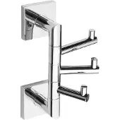 Sapho Drievoudige Handdoekhaak X-Square Draaibaar 10x19 cm Chroom