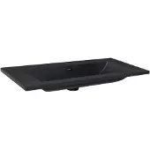 Sanilux Wastafel quartz classic 100x47x3 cm keramiek mat zwart
