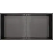 Qisani Inbouwnis Flow Dubbel Geborsteld Gun Metal