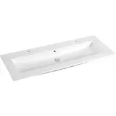 Sanilux Wastafel classic 120x47x2,5 cm keramiek wit enkel