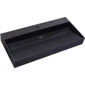 Sanilux Wastafel quartz trend 100x47x12 cm keramiek mat zwart