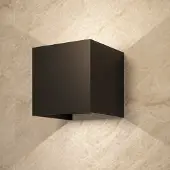 Martens & Meijer Wandlamp Riga 10x10 Cm Vierkant Mat Zwart