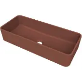 Arcqua case opbouw waskom rechthoek 60x26 mat terracotta