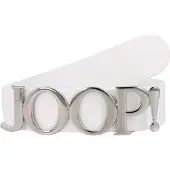 JOOP! Riem Leer 80 cm zilverkleurig