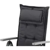 Venture Home Cus tuinkussen voor tuinstoel 5 pos. donkergrijs.