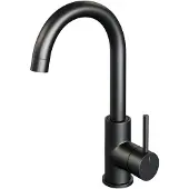 Brauer Black Edition ColdStart wastafelkraan hoog met draaibare ronde uitloop model A zwart mat