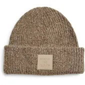 Pieces Beanie met omslag en patch, model 'PYRON'
