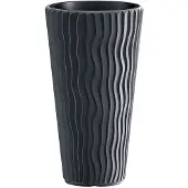 Prosperplast Prosperplats Bloempot "Sandy Slim" (30 x 30 x 53 cm, Antraciet)
