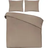 DoubleDry Dekbedovertrek 100% natuurlijk katoen eenpersoons 140x200/220 cm + 1
