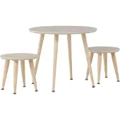 Venture Home Kids eethoek voor kinderen 1 tafel, 2 krukjes whitewash.