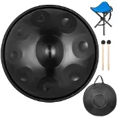 Vevor Bruin Harmonische Handpan Drum Handpan In D Minor 9 Notes 22 Inch Stalen Handtrommel met Zachte Hand Pan tas Hand Pan Hang Drum