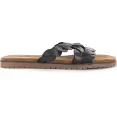 Lazamani Slippers Dames Zwart Leer Maat 39