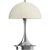 Louis Poulsen Panthella 160 Portable Draagbare Lamp V3 Chrome opal beige