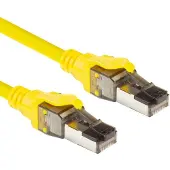 ACT Gele 3 meter SFTP CAT8 patchkabel snagless met RJ45 connectoren
