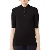 Lacoste Slim Fit Dames Poloshirt zwart, Effen