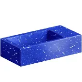 Clou Flush 3 fontein - 36x18cm - rechts - gerecycled PE - middernacht marine CL/03.82031