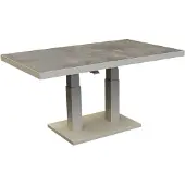 AVH-Collectie Pacific lounge-diningtafel 140x85xH49-72 cm in hoogte verstelbaar aluminium latte ceramic