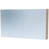 Brauer Impress Deluxe Spiegelkast 119x70cm MFC 2 Deuren Met Indirecte LED Verlichting Binnen/onder - Sunlit - Spiegels, Spiegelkasten - 8720359343369