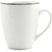 BonBistro Beker 38cl black rim Basic White (Set van 6)