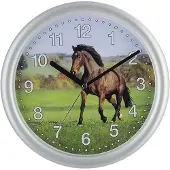 Eurotime Wandklok met PAARD modern design voor kinderen