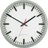 Eurotime Wandklok SILVER modern design