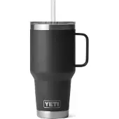 Yeti Coolers - Rambler Straw Mug - Isoleerbeker 1035 ml, grijs/zwart