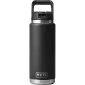 Yeti Coolers - Rambler Straw Bottle Cap - Isoleerfles 769 ml, zwart/grijs