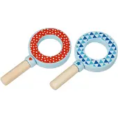 Goki houten vergrootglas met print