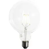 LUEDD E27 dimbare LED spiraal filament G125 5W 450 lm 2200K