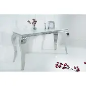 Invicta Sidetabel Moderne Barok 145cm wit zilver/ 37905