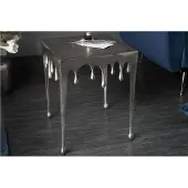 Invicta Extravagante bijzettafel LIQUID LINE S 34cm zilver traandesign - 40641
