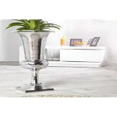 Invicta Design vaas GOAL 60cm zilver plantenbak aluminium - 21708