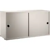String kast met schuifdeur beige, 78x30 cm