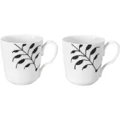 Royal Copenhagen Black Fluted Mega mok 2-pack 28 cl