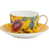 Wedgwood Wonderlust kop met schotel yellow tonquin