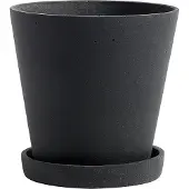 HAY Flowerpot with Saucer Plantenpot Medium | Black