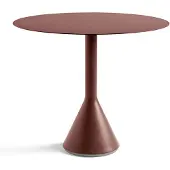 HAY Palissade Cone rond koffietafel Iron red, Ø90 cm