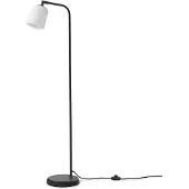 New Works Nieuwe Werken Material Vloerlamp White Opal Glass w. Black Base