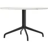 Menu Harbour Column loungetafel Marble off white-zwart stalen onderstel
