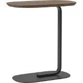 Muuto Relate Bijzettafel Solid Smoked Oak|Black | 60.5 cm