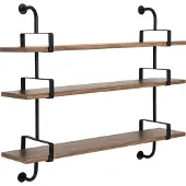 Gubi Demon Wandplank 3 verdiepingen walnut, 155 cm