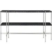 Gubi TS Console bijzettafel 120x30x72 cm Black marquina marble-staal