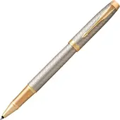 Parker IM-rollerballpen | Premium Warm Zilver | Fijne penpunt | Zwarte inkt | Geschenkverpakking