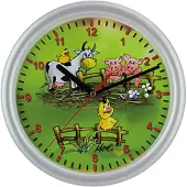Eurotime Wandklok BOERDERIJ modern design voor kinderen