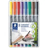 Staedtler 8-pack Lumocolor permanent Fine