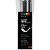 Posca brush PCF-350 acrylmarkerset (1 mm penseel) 3 stuks