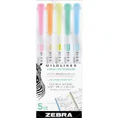 Zebra Mildliner 5-pack Fluorescent